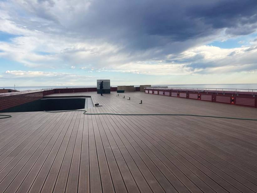 Roof top de l'hôtel Marriott — chantier