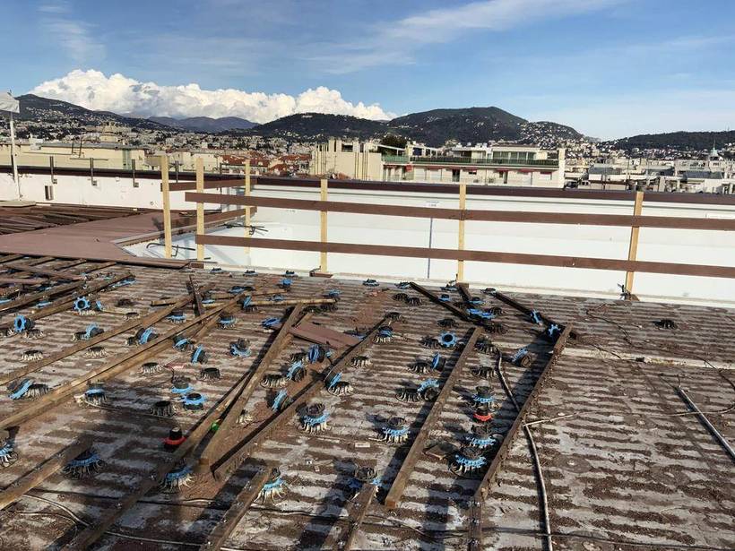 Roof top de l'hôtel Marriott — chantier