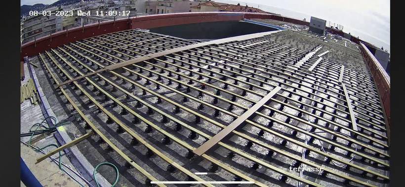 Roof top de l'hôtel Marriott — chantier