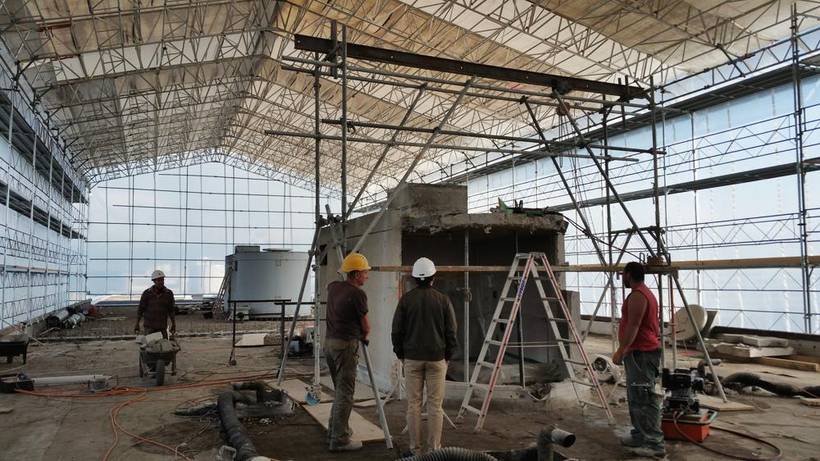Projet de surélévation d'immeuble — chantier